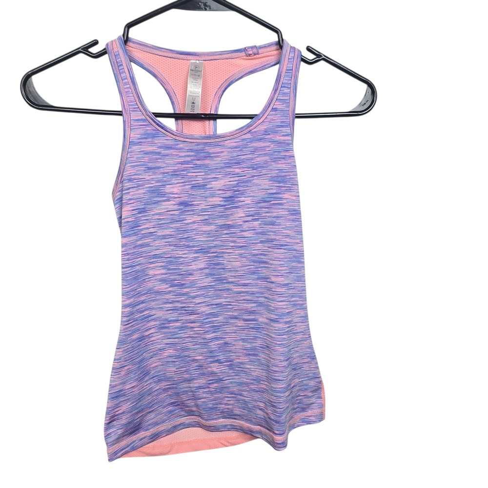 90 Degree Girls Activewear Tank Top Size S Pink Purple Athletic Racerback